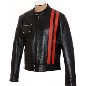 SALE - Victor Frankenstein Black Causal Leather Jacket 